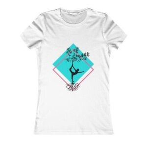 Graphic Tee with Yoga Pose Design